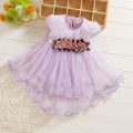 Toddler Baby Kids Girls Flowers Floral Tulle Ruched Princess Dresses Clothes. 