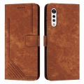(COD Available)For LG Velvet/Velvet 5G Skin Feel Stripe Pattern Leather Phone Case with Lanyard.
