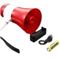 Handheld Bluetooth Megaphone 80 Watt with Loud Speaker, Recorder USB Memory Card Input Announcing Talk Record Play Siren Music, Rechargeable Battery Included. 