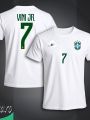 VINI JR 7 Short Sleeve Football Jersey For Men - Half Sleeve vini jr 7 t shirt - Brazil Jersey.