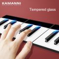 KAMANNI Luxury Light Switch LED Indicator Crystal Tempered Glass Piano Key Model design White Push Botton Wall Switches 220V New. 
