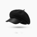 Wool Beret Artist Hat Retro Hat Japanese Hat Small Octagonal Hat. 