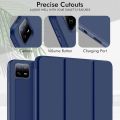 Premium Cover for Xiaomi Mi Pad 7/7 Pro 11.2 inch Cover, Soft Flexible Flip Case Cover with Pen Holder for Xiaomi Pad 7/7 Pro 11.2 inch, Support Auto Sleep Wake, Recoil Series - Black / Navy Blue.