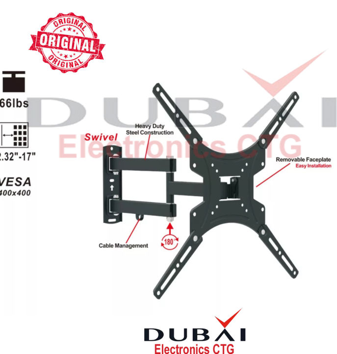 32%20To%2055%20inch%20LED/LCD/PLASMA%20Flat%20Panel%20TV%20Wall%20Moving%20Mount%20-%2014%20To%2055%20Inch%20-%20Black%20-%20Image%202