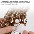 Baoer Clean Care Sheet Anti-Sticky Button Drying Absorbent Cleaner Papers Flute Patch Saxophone Clarinet Button Absorbent Paper.
