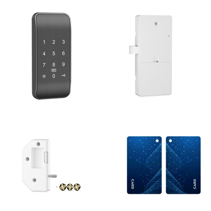 Electronic Lock Password Cabinet Lock Drawer Sauna Wireless Access Control Gym Storage Cabinet TTLOCK APP Upgraded Version( APP)-Black