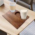 Wooden Coffee Cup Tray Thick Serving Tray for Drink Living Room Decor. 