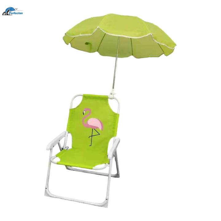 Kids Camping Chair with Umbrella Folding Chair for Park Hiking Courtyard