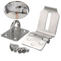Stainless Steel Hasp 90 Degree Shed Latch Security Padlock Anti-Theft Door Latch Lock Hasp 3/4/5 Inch With Staple Home Hardware.