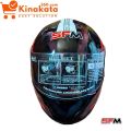 SFM 360V High-Speed Full Face Motorcycle Helmet – Aerodynamic ABS Shell, Comfortable Fit – Black & Blue. 