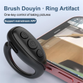Bluetooth 5.3 Fingertip Remote Control Ring Flipping Video Controller for Phone Apps. 