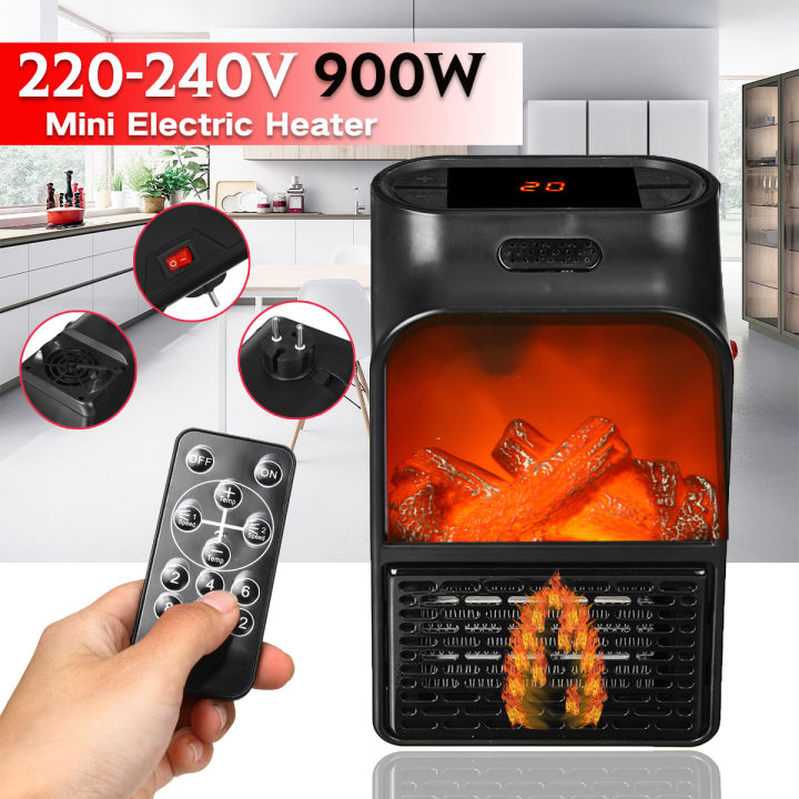 900W Mini Ceramic Electric Heater Home Office Space Heating Portable Fan