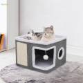 Pet Cat House Sisal Cat Mansion Storage Kitty Cave Bed Cat Houses for. 