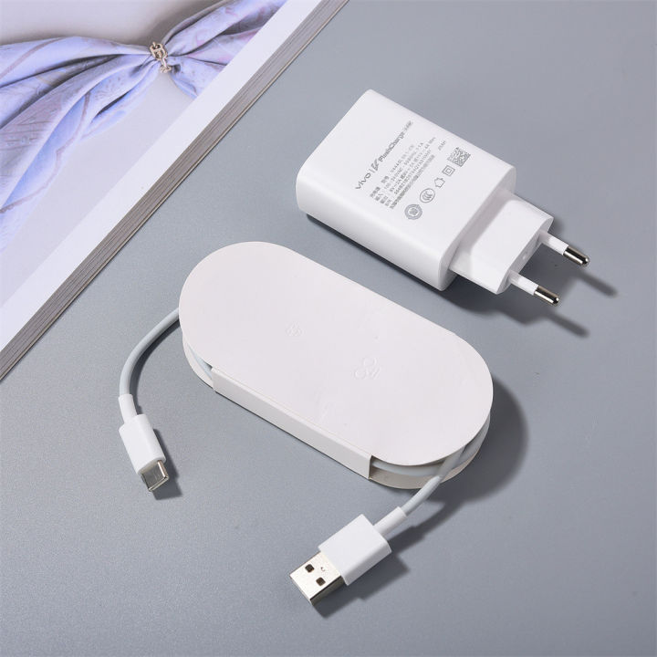 Original VIVO 44W Fast Charger EU US FlashCharge Power Adapter Type C  Cable For Vivo Y100 Y36 V23 V21 Pro X70 IQOO Neo Z5X