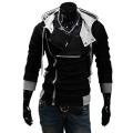 Side Zipper Patchwork Hoodies Men Casual assasins creed Clothing mens hoodies and sweatshirts sudadera hombre. 