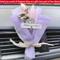1pc Car Bouquet Design Air Outlet Decoration Clip, Lavender Sunflower Rose Self-adhesive Decoration Clip, Gift Set ( With Fragrance Tablets).