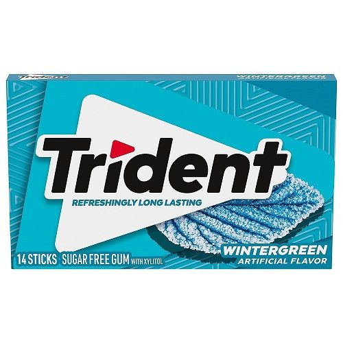 Trident Wintergreen Flavor Sugar Free Gum X 14 Soft Gum