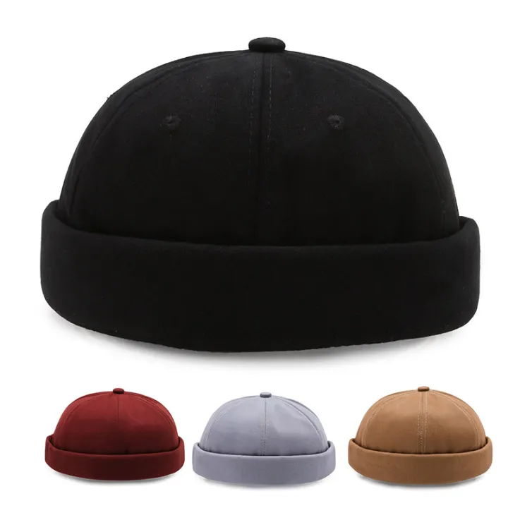 Vintage%20Dome%20Hat%20Mens%20Cotton%20Beanies%20for%20Men%20Docker%20Sailor%20Crimping%20Brimless%20Skull%20Caps%20Casual%20Elastic%20Cap%20-%20Image%207