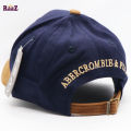Abercrombie & Fitch Navy Blue And Brown Velvet Curved Brim Cap - Cap. 