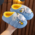 Children's cotton slippers boys, winter girls, children, infants, toddlers, indoor home, baby, non-slip wool bag heel cotton shoes winter. 