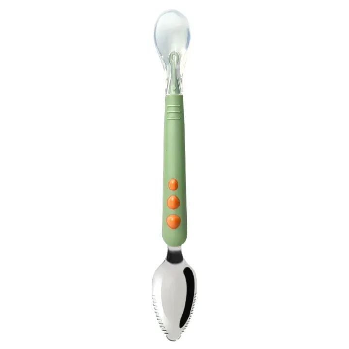 Baby%20Fruit%20Scraping%20Spoon%20Baby%20Spoon%20Stainless%20Steel%20Double%20Head%20Food%20Grade%20Fruit%20Supplement%20Food%20Silicone%20Children's%20Tableware%20Batch%20-%20Image%205