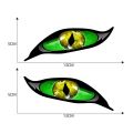 2pcs Car Sticker Evil Eye pvc Zombie Sunscreen Waterproof Decal for Rearview rror 13cm*5cm.