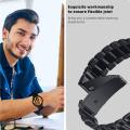 For Samsung Galaxy Watch 4 Classic 46mm/Watch 4 44mm 40mm,No Gap Stainless Steel Strap Metal Bracelet Accessories(Free Tool. Watch Not Included). 