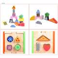 Wood Shape Sorting Box Building Blocks Geometry Learning Classic Toy for Preschool Age 3+.