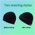 Beanie Hat Topi Streetwear Unisex Knitted Skullcap Hat Binnie Roll Up Edge Trendy 潮流棉织冷帽. 