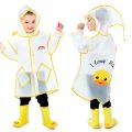 Cute Duck Polyester Baby Raincoat Outdoor Waterproof Rain Coat Children Impermeable Poncho Boy Girl Rain Jacket Gift. 