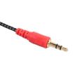 2Pcs 3.5mm Stereo Jack 1 Female to 2 Male Y Splitter Cable Headphone Microphone Plug Audio AUX to AU. 