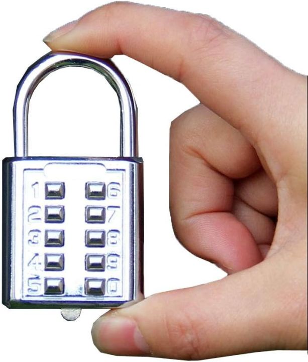 10%20Digit%20Push%20Button%20Combination%20Padlock,%205%20Digit%20Locking%20Mechanism,%20Chrome%20Plated%20Push%20Button%20Combination%20Padlock%20Security%20Lock%20-%20Image%203