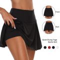 Womens Sports Shorts Tennis Skirt Girls Female Gym Short Dance skirt Running Fitness Yoga Shorts Pantskirt Anti-emptied 2  1. 