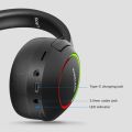 HIFI Surround Sound Blueooth Headphones with 3.5mm Aux Wired Gaming Headset 2.4G/Bluetooth/wired Gaming Headphones with Noise Cancelling Microphone RGB LED Light Wireless Earphone for PS5, PS4, PC, Laptop Xbox Series.