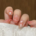 24Pcs/Set Short Nails French Contracted Artistic Line Nail Arts Manicure False Nails with Design Press on Nail Extension. 