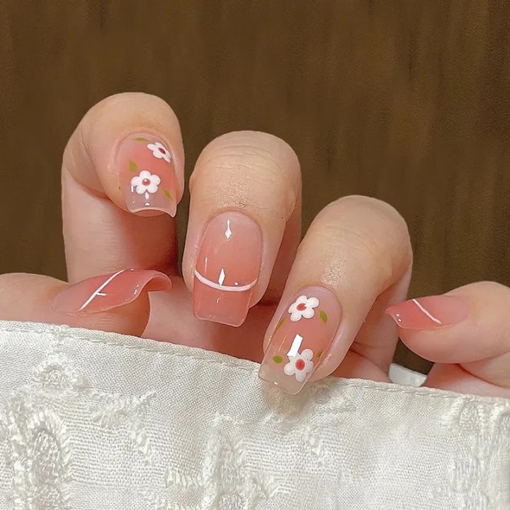 24Pcs/Set%20Short%20Nails%20French%20Contracted%20Artistic%20Line%20Nail%20Arts%20Manicure%20False%20Nails%20with%20Design%20Press%20on%20Nail%20Extension%20-%20Image%205