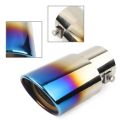 Car Exhaust Tail End Pipe Universal Car Exhaust Muffler Tip Round Stainless Steel Car Tail Rear Round Exhaust Pipe Tail Muffler Tip Pipe Inlet 63mm (Color : Baked blue straight). 