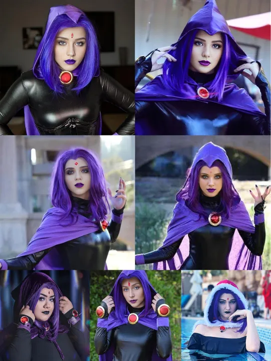 cosplay%20Synthet%20wigs%20Role%20playing%20wigs%20Comic%20and%20anime%20characters%20Gradient%20color%20Teen%20Titans%20Go%20Purple;%20Raven%20crow%20gift%20wig%20cap%20-%20Image%206