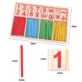 DIY Montessori Toys Math Number Wooden Blocks Counting Sticks Early Learning Educational Games Toys Gifts For Children Kids. 