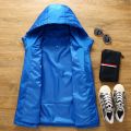 Men's New Coat Outdoor Casual Wear Shell Jacket Spring and Autumn Windproof Jacket Hooded Solid Color Printing Advertising Clothing.