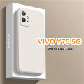 Original For VIVO Y75 5G Silicone Full Cover Case Solid Color Phone Case Cover.