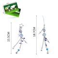 Sea Theme Inspired Hollow Star Pendant Blue Jellyfish Phone Charms Hanging Rope Cute Phone Chain Strap Y2K Beaded Keychain. 