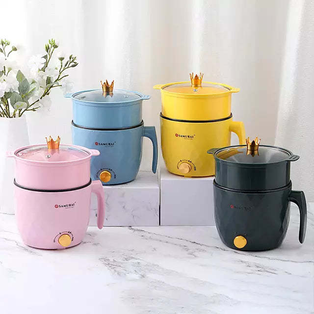 Mini Samurai Electric Rice Cooker – 1.8L Multi-Function Non-Stick Pot ...