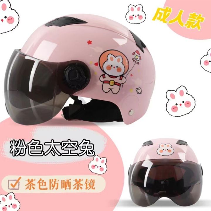 Cross-border%20exclusive%20helmet%20electric%20car%20female%20Harley%20space%20battery%20car%20M%20cartoon%20paint%20summer%20adult%20safety%20half%20helmet%20-%20Image%202