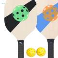 Wooden Pickleball Paddles Set with Beginner Racket 40cm Long 19cm Wide 2 Paddles 2 Pickle Balls Portable. 