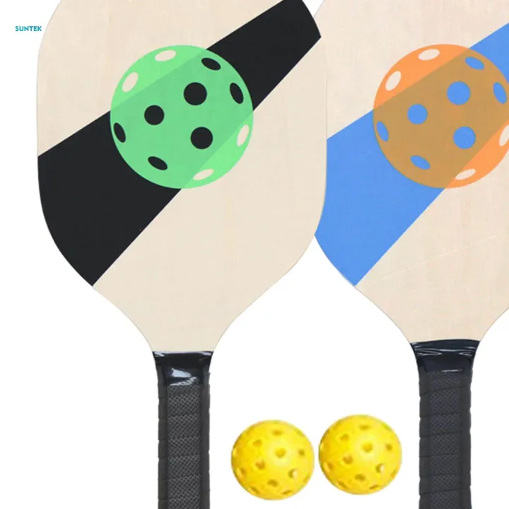 Wooden%20Pickleball%20Paddles%20Set%20with%20Beginner%20Racket%2040cm%20Long%2019cm%20Wide%202%20Paddles%202%20Pickle%20Balls%20Portable%20-%20Image%204