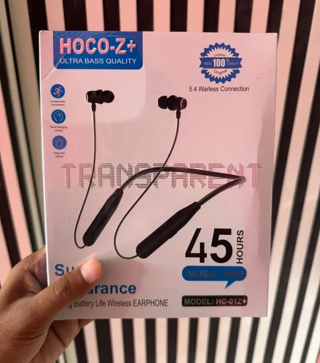 🎧 Hoco Z+ HC-01Z+ Wireless Earphone 🎶 | 45 Hours Battery 🔋 | Ultra Bass ...