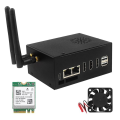 For 5 Plus Metal Case with Cooling Fan, WiFi 6 BT 5.2 Module Dual-Band Wireless Card, Antenna, Heatsink Easy Install Easy to Use.