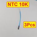 3Pcs 10K NTC Thermistor Temperature Sensor Black Epoxy Bead Probe 55mm 103 Without Connector For General Purpose. 