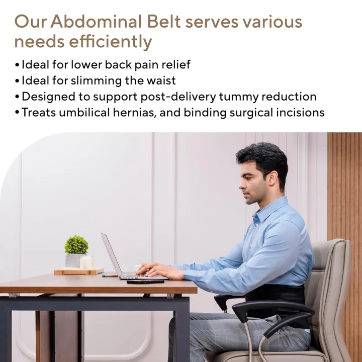 Abdominal%20Belt%209%20Inch,%20Ideal%20for%20Lower%20Back%20Pain%20Relief,%20Slimming%20Waist,%20Post%20Delivery%20for%20Tummy%20Reduction,%20Breathable%20Material%20For%20Men%20&%20Women%20-%20Image%204